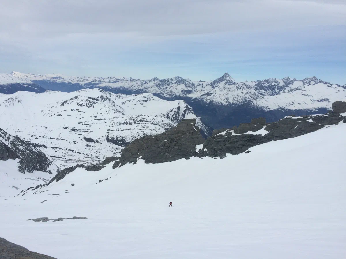 Noch sah alles ruhig und friedlich aus am Breithorn.
